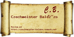 Czechmeister Balázs névjegykártya