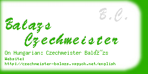 balazs czechmeister business card